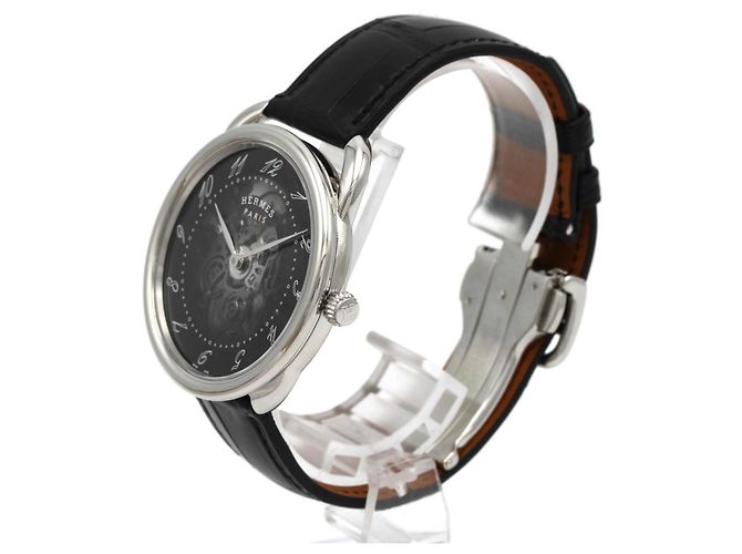Hermès Relógio automático Hermes Arcaud Skellet AR2.710 em aço inoxidável - vista 2