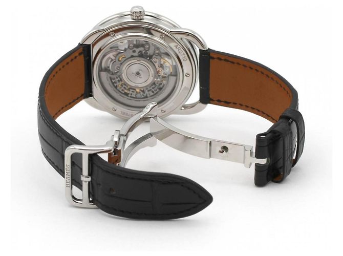 Hermès Relógio automático Hermes Arcaud Skellet AR2.710 em aço inoxidável - vista 6