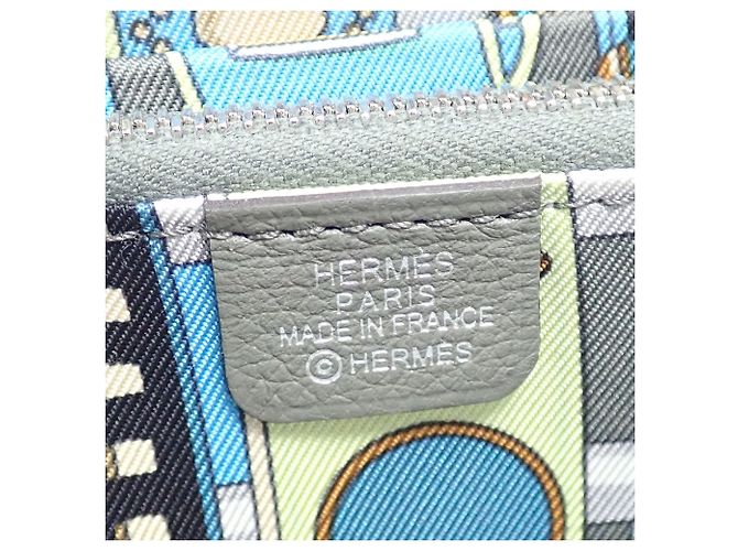 Hermès Monedero Hermes Azap Compact de seda Gris - vista 10