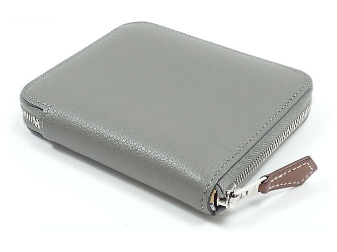 Hermès Monedero Hermes Azap Compact de seda Gris - vista 2