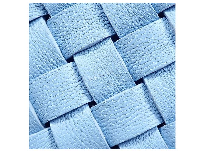 Borsa Bottega Veneta Intrecciato Mini Cabas Blu chiaro - vista 5