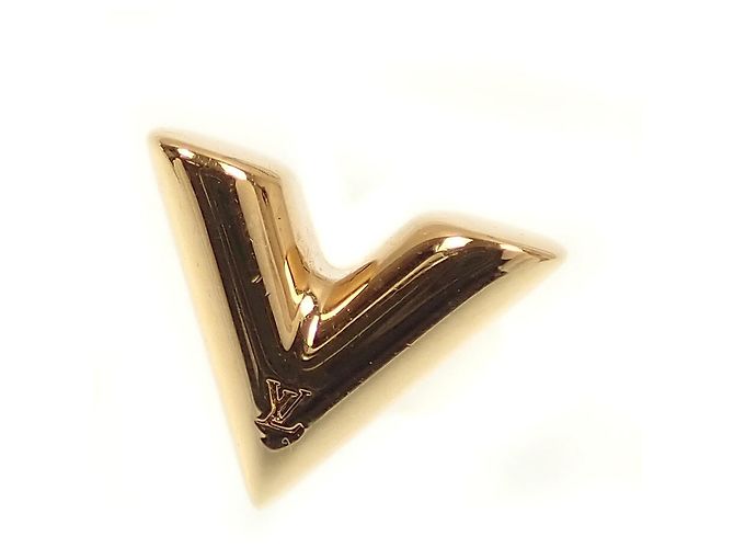 Orecchini Louis Vuitton Essential V D'oro - vista 2