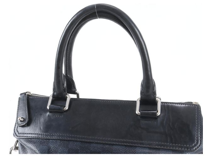 Louis Vuitton Damier Cobalt Greenwich 2-Way Shoulder/Tote Bag Nero Blu navy - vista 3