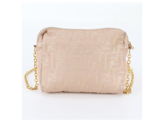 Borsa a tracolla Fendi Zucca Chain Rosa - vista 3