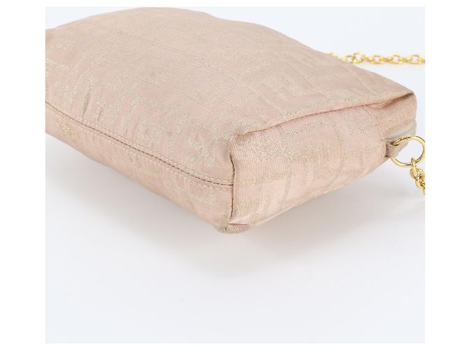 Borsa a tracolla Fendi Zucca Chain Rosa - vista 4