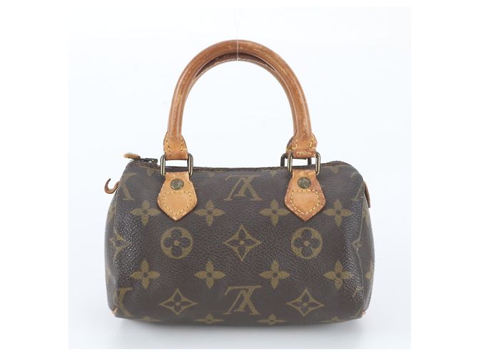Borsa a mano Louis Vuitton Monogram Mini Speedy Marrone - vista 3