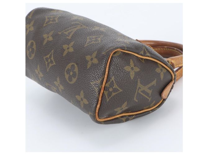 Borsa a mano Louis Vuitton Monogram Mini Speedy Marrone - vista 4