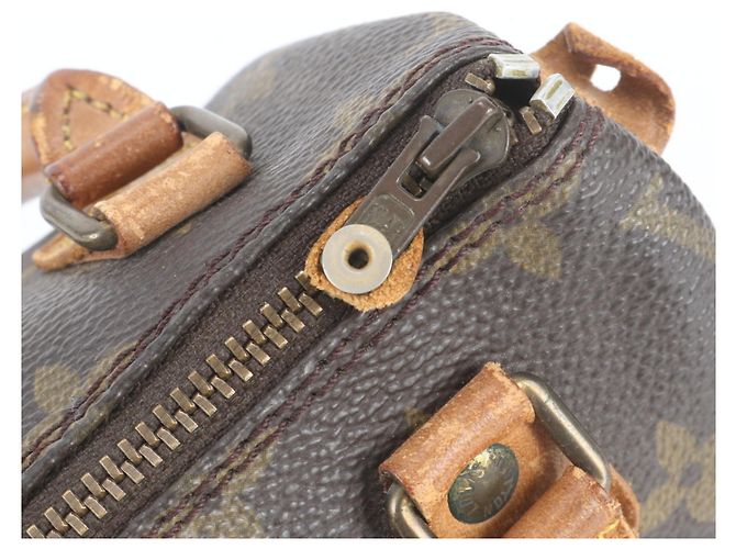 Borsa a mano Louis Vuitton Monogram Mini Speedy Marrone - vista 8