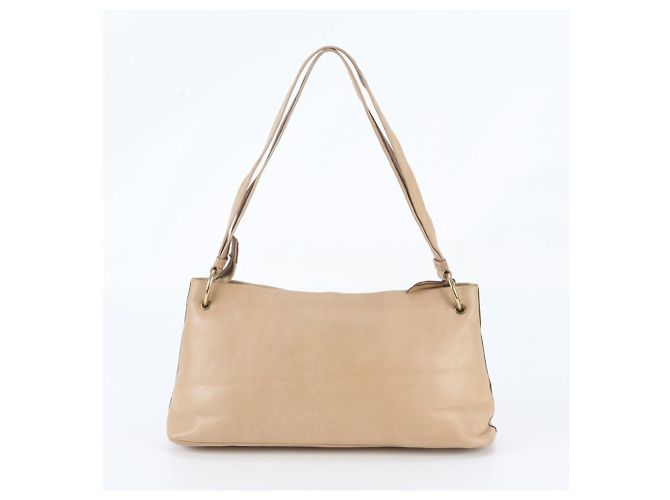 Borsa a tracolla Gucci 90699 in pelle beige - vista 3