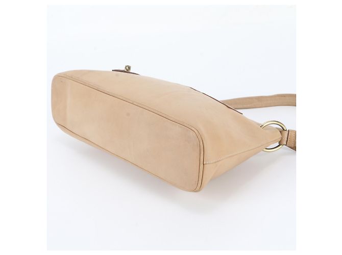 Borsa a tracolla Gucci 90699 in pelle beige - vista 4