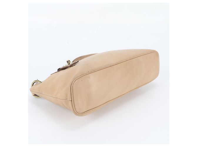 Borsa a tracolla Gucci 90699 in pelle beige - vista 5