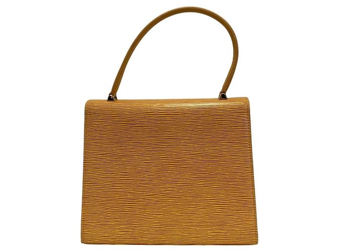 Borsa Louis Vuitton Epi Leather Malesherbes Giallo - vista 3