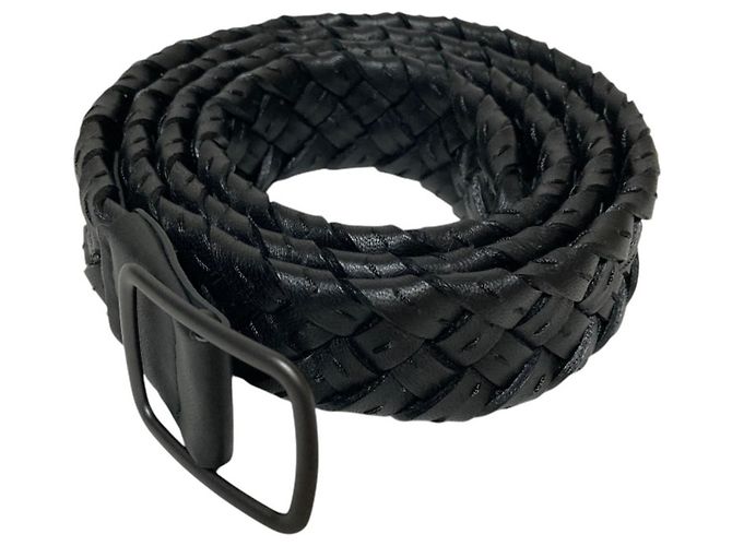 Bottega Veneta Intrecciato Ledergürtel Schwarz - Ansicht 2
