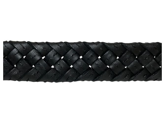 Bottega Veneta Intrecciato Ledergürtel Schwarz - Ansicht 7