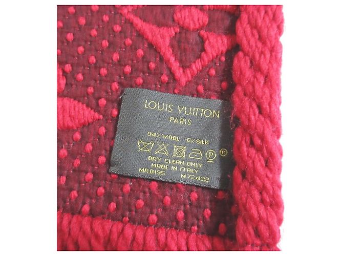 Louis Vuitton Echarpe Logomania Silk Blend Monogram Scarf Rosso - vista 4