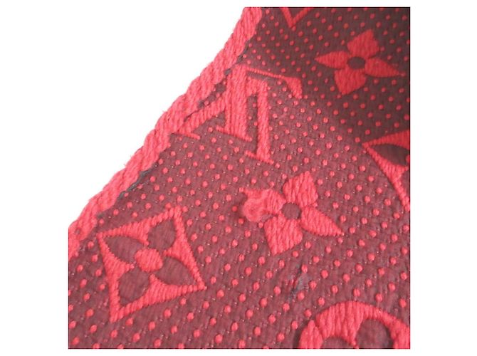 Louis Vuitton Echarpe Logomania Silk Blend Monogram Scarf Rosso - vista 5