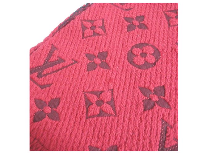Louis Vuitton Echarpe Logomania Silk Blend Monogram Scarf Rosso - vista 6