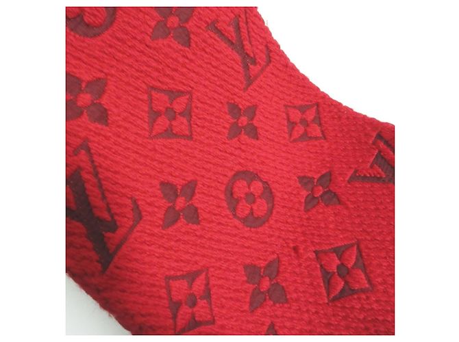 Louis Vuitton Echarpe Logomania Silk Blend Monogram Scarf Rosso - vista 8