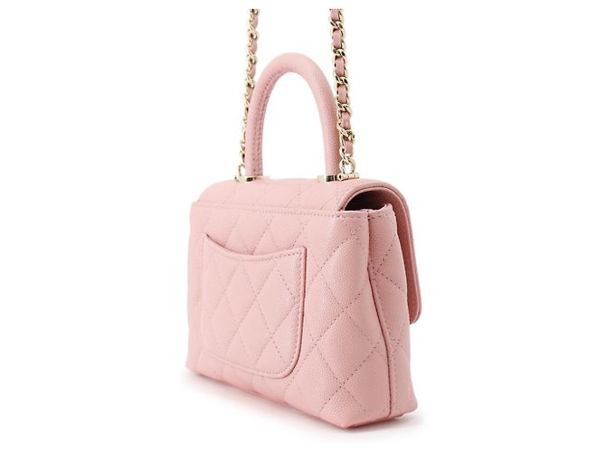 Coco Handle Mini borsa Chanel Matelassé Rosa - vista 2