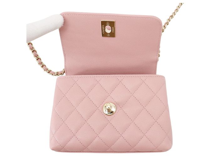 Coco Handle Mini borsa Chanel Matelassé Rosa - vista 5