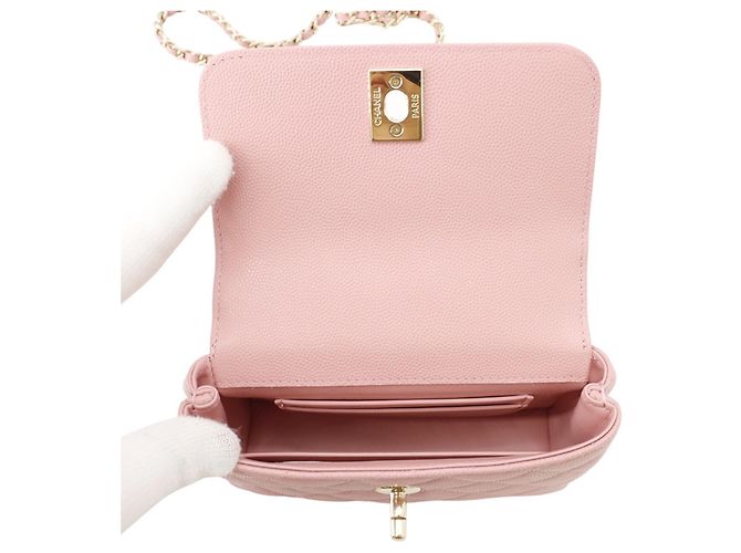 Coco Handle Mini borsa Chanel Matelassé Rosa - vista 6