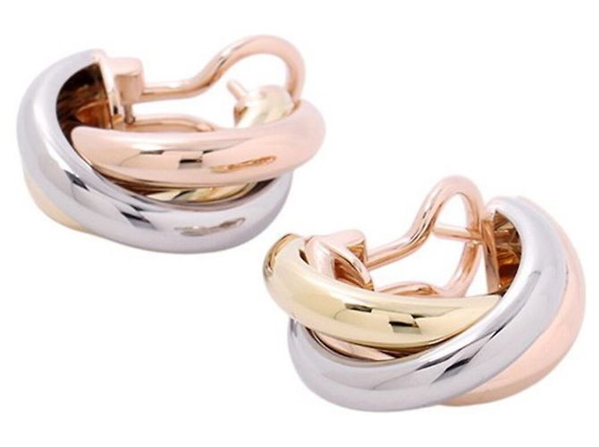 Orecchini Cartier Trinity in oro 18K Argento D'oro - vista 2