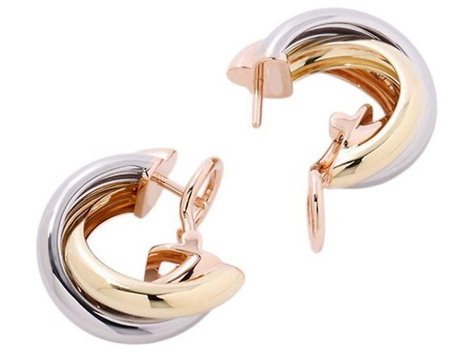 Orecchini Cartier Trinity in oro 18K Argento D'oro - vista 3