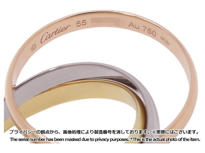 Anello Cartier Trinity Small Model Oro 18K Argento D'oro - vista 8