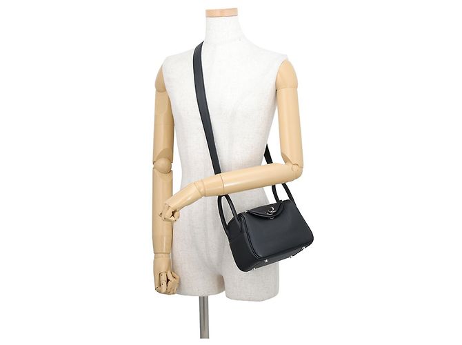 Hermès Borsa a mano Hermes Lindy Mini Nero - vista 4