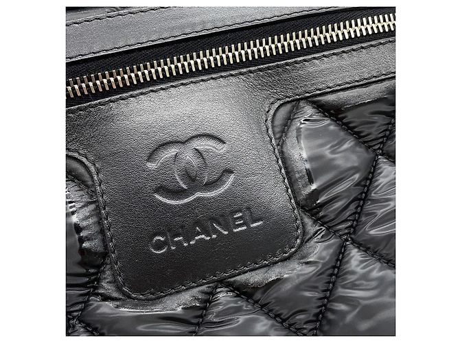 Cocoon Borsa Tote Chanel in nylon nero - vista 7
