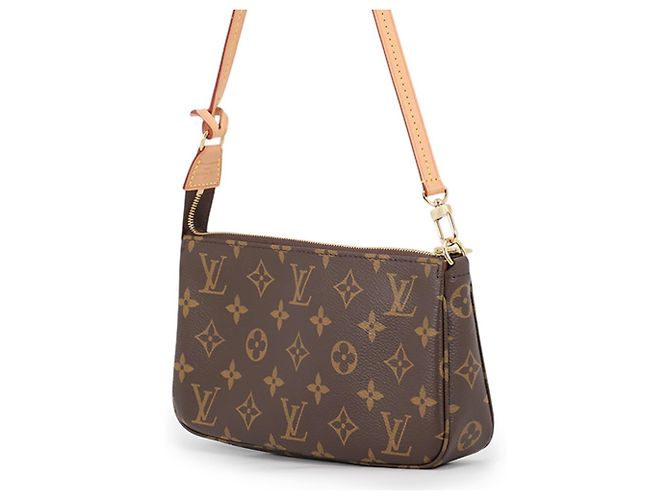 Borsa Louis Vuitton Monogram Pochette Accessoires Marrone Monogramma - vista 2