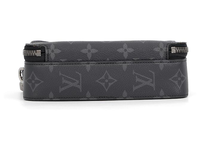 Portafoglio Louis Vuitton Monogram Eclipse Alpha Nero Monogramma - vista 3