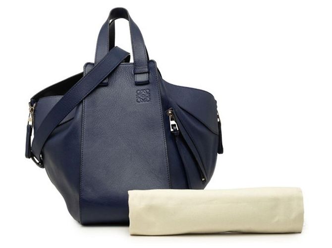 Borsa a mano/Borsa a tracolla Loewe Anagram Hammock Medium Blu - vista 6