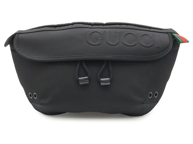 Piccolo borsello a cintura Gucci in nylon Nero - vista 2