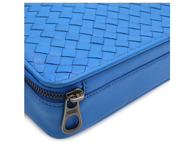 Borsa a pochette Bottega Veneta Intrecciato Blu - vista 4