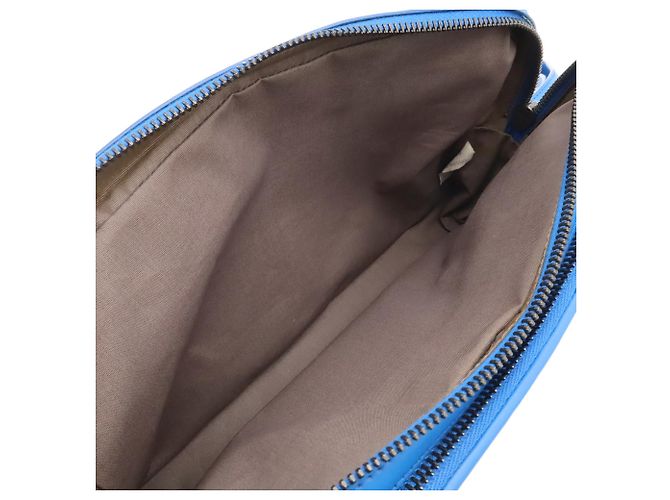 Borsa a pochette Bottega Veneta Intrecciato Blu - vista 8