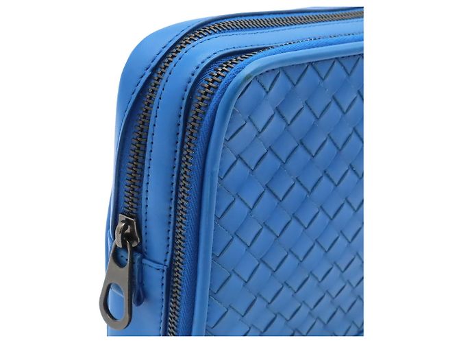 Borsa a pochette Bottega Veneta Intrecciato Blu - vista 9