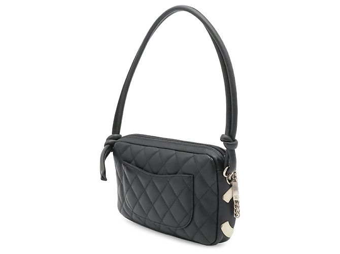 Borsa Chanel Cambon Line Coco Mark Nero - vista 3