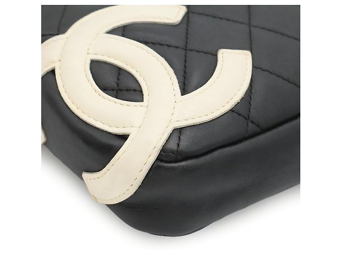 Borsa Chanel Cambon Line Coco Mark Nero - vista 4