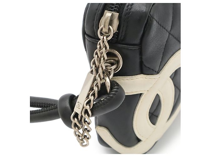 Borsa Chanel Cambon Line Coco Mark Nero - vista 7