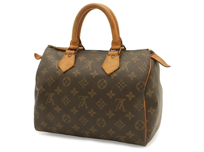 Borsa Louis Vuitton Monogram Speedy 25 Marrone - vista 3