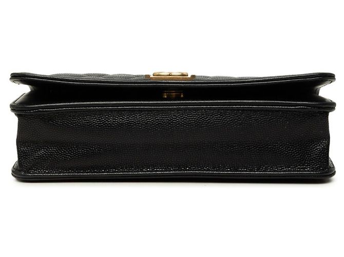 Chanel Coco Mark Boy Chain Wallet Shoulder Bag Black - view 3
