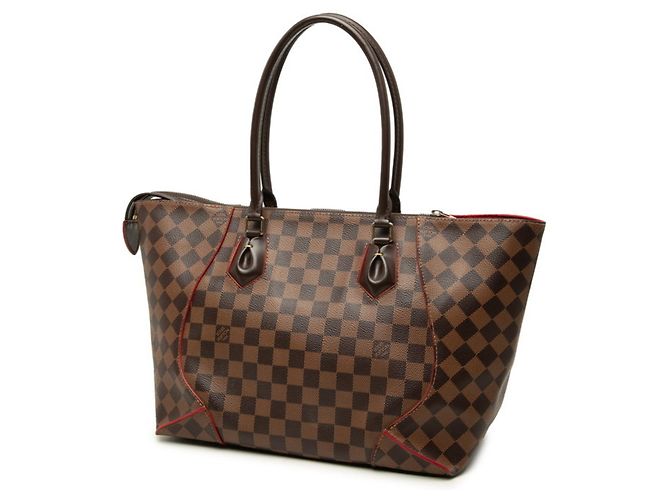 Borsa Tote Louis Vuitton Damier Caïssa MM Marrone Rosso Fuschia Damier ebene - vista 2