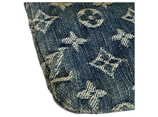 Louis Vuitton M95007 Pochette Plat Clutch Blu Monogramma - vista 5