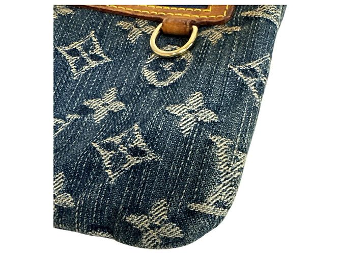Louis Vuitton M95007 Pochette Plat Clutch Blu Monogramma - vista 6