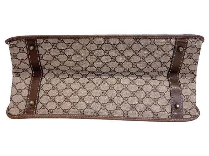 Gucci Ledertasche mit GG-Muster Braun - Ansicht 6