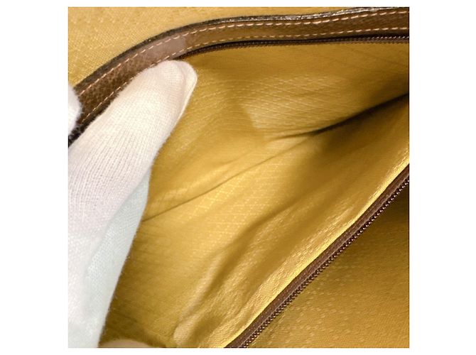Gucci Ledertasche mit GG-Muster Braun - Ansicht 9