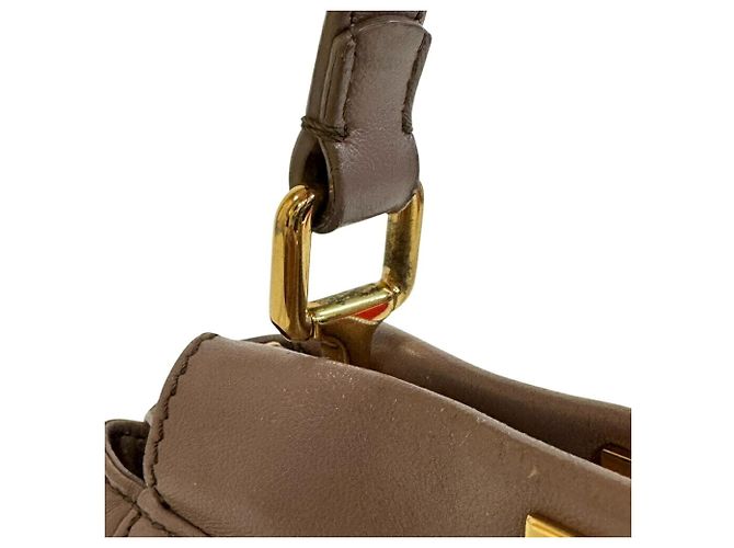 Borsa a spalla 2 vie Fendi Mini Peekaboo Marrone - vista 6