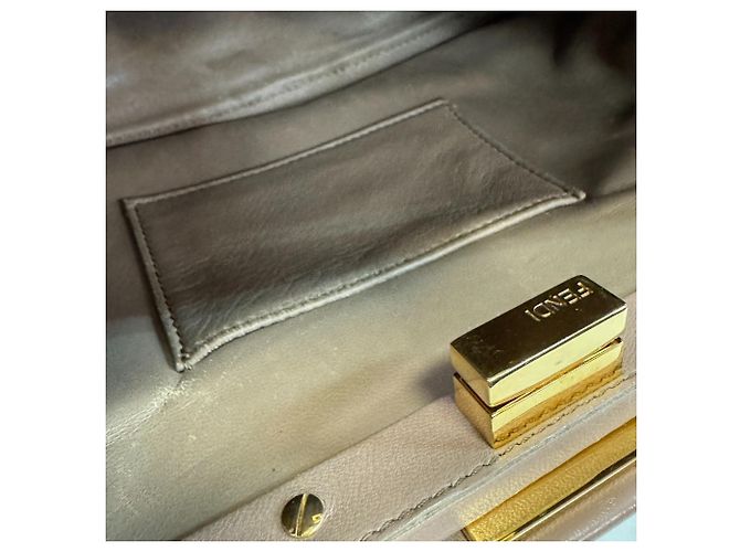 Borsa a spalla 2 vie Fendi Mini Peekaboo Marrone - vista 8