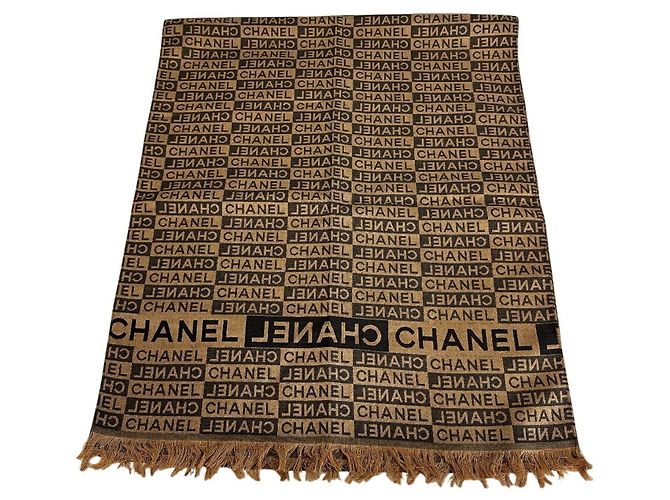 Chanel Seidenstola braun - Ansicht 3